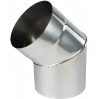 Колено 45° нержавейка, толщина 1мм, сталь AISI 201