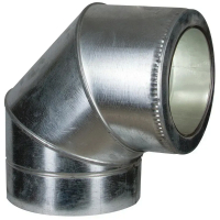 Колено 90° термо нерж/оц, толщина 0,8мм, сталь AISI 321