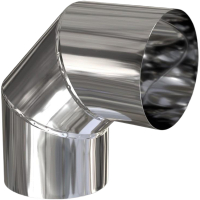 Коліно 90° нержавійка, товщина 1мм, сталь AISI 321