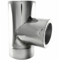 Тройник 87° утепленный (сэндвич) нерж/нерж, толщина 0,8мм, сталь AISI 304