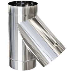 Тройник 45° нержавека, толщина 0,5мм, сталь AISI 201