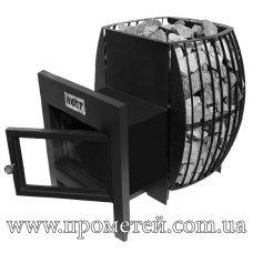 Дров’яна піч-кам’янка «Скеля» 20 з виносом