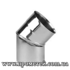 Колено дымоходное из нержавеющей стали одностенное 45°