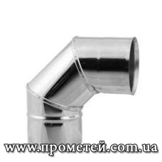 Колено дымоходное из нержавеющей стали одностенное 90°