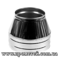 Конус дымоходный из нержавеющей стали двустенный
