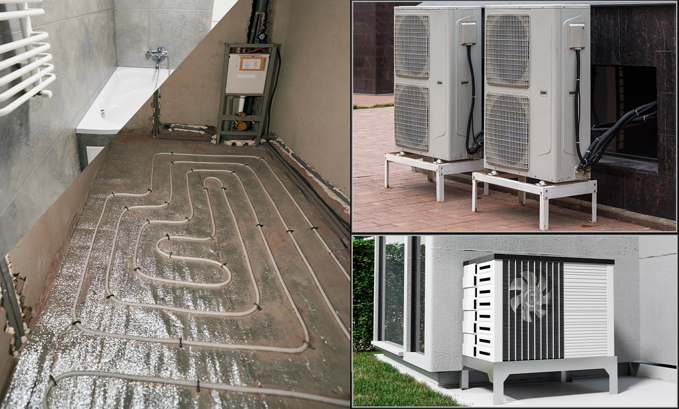 Водяна тепла підлога і тепловий насос для опалення Водяна тепла підлога і тепловий насос опалення - ідеальне поєднання