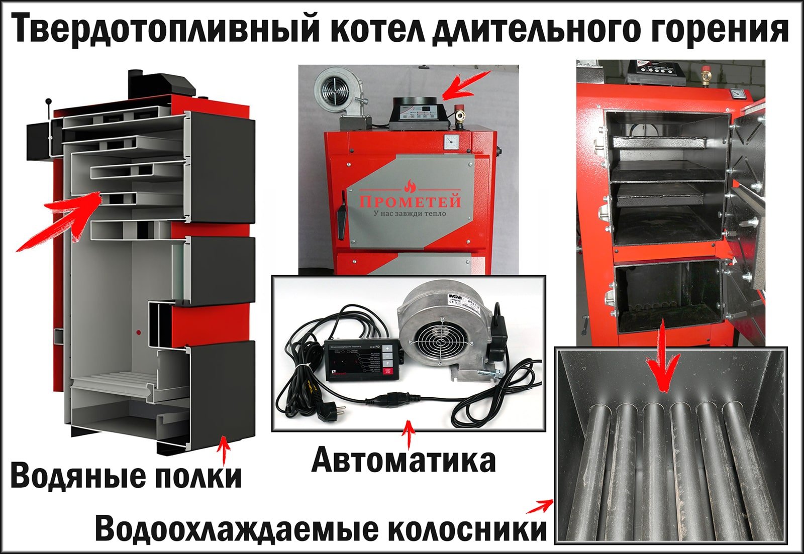 Водяные полки, колосники и автоматика в котлах длительного горения Котлы длительного горения - автоматика, водяные полки и колосники