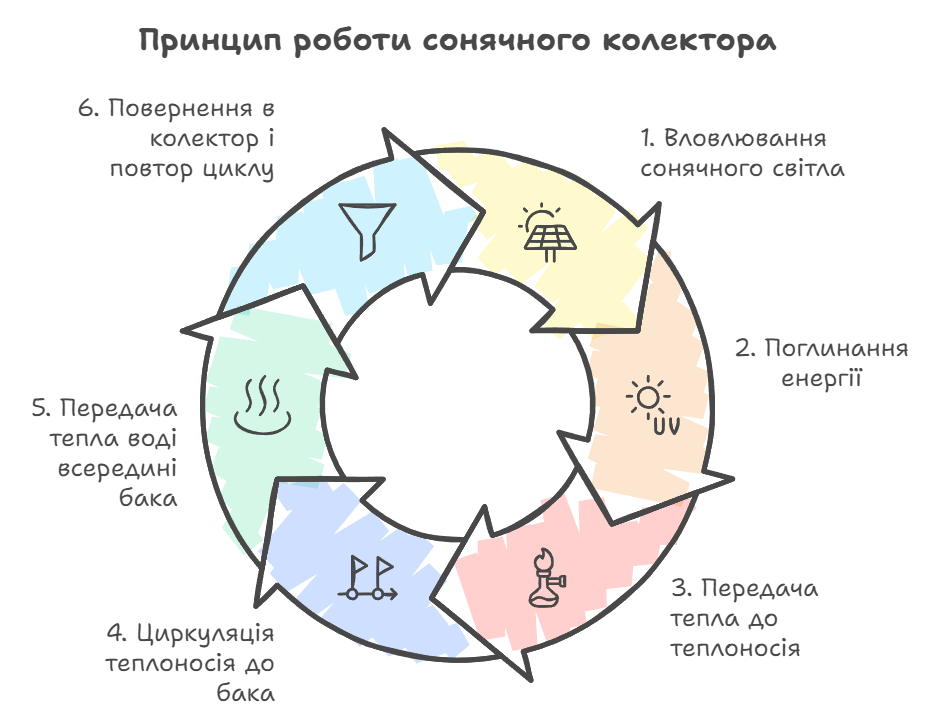 Принцип роботи сонячного колектора Сонячний колектор принципроботи і як працює
