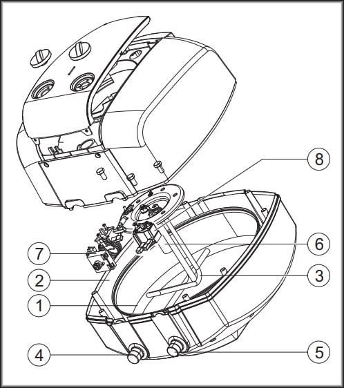 Габарити водонагрівача Bosch Mini з установкою над та під раковиною