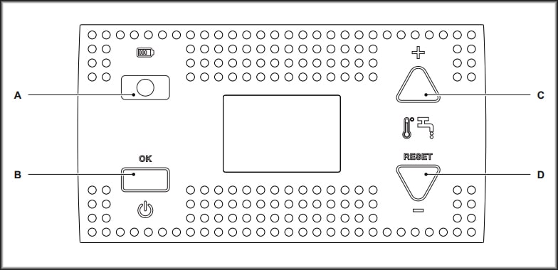 Дисплей газової колонки Рієлло
