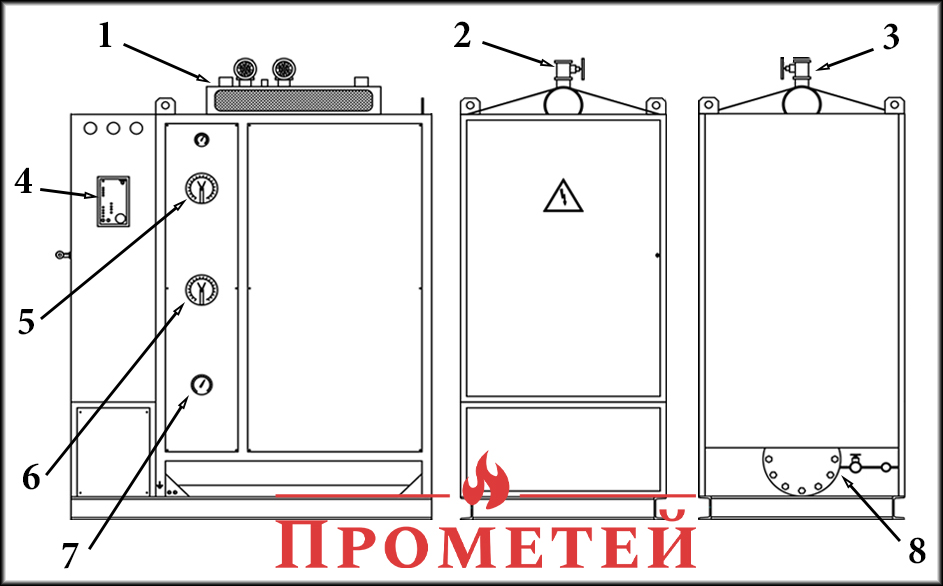 Схема електричного парогенератора Титан