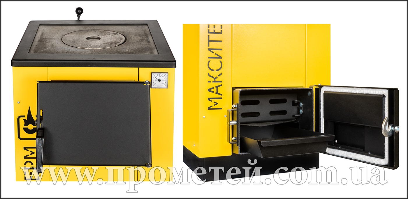 Конструкція котла з плитою Макситерм Люкс