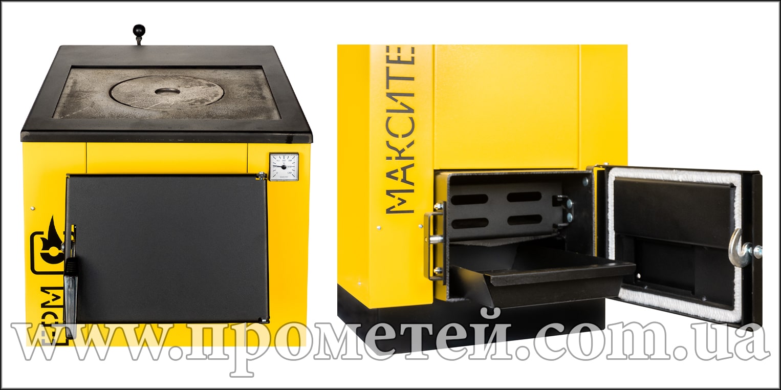 Макситерм Люкс 18 кВт з плитою: конструкція Конструкція котла з плитою Макситерм Люкс 18 кВт