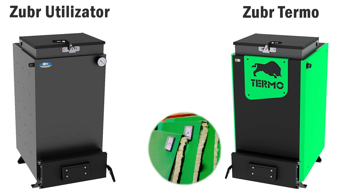 Порівняння: Котли Zubr Utilizator та Zubr Termo