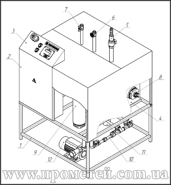 Конструкція електричного парогенератора Дніпро Конструкція електричного парогенератора Дніпро